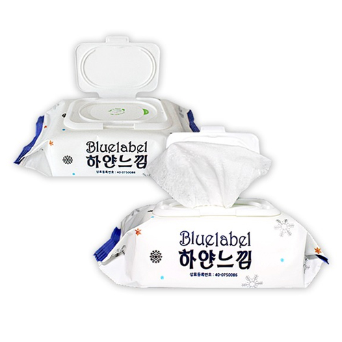 ㅤ글로리 하얀느낌 물티슈 캡형 100매 (10팩, 1000매)_이미지