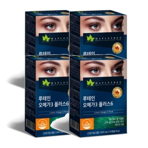 메이플트리 루테인 오메가3 플러스6 1300mg 30캡슐 (4개)_이미지