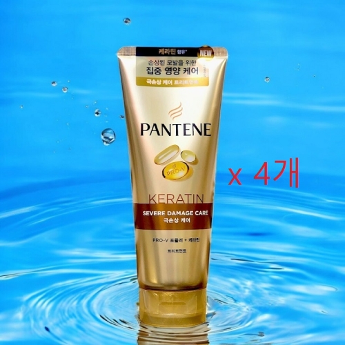 한국P&G 팬틴 케라틴 극손상케어 트리트먼트 220ml (4개)_이미지
