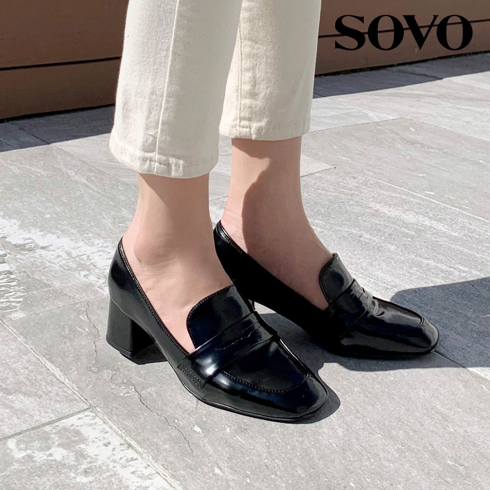 소보제화 여성용 클래시컬 로퍼힐 펌프스 5cm 21FYG639 235 블랙