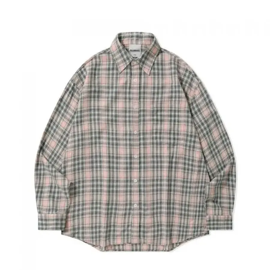 필루미네이트 오버핏 마드라스 체크 셔츠-핑크 420317_이미지