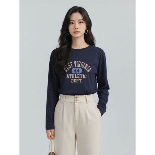 기타 플로우랩 웨스트버지니아 레터링 긴팔 티셔츠_FLTS008F25_이미지