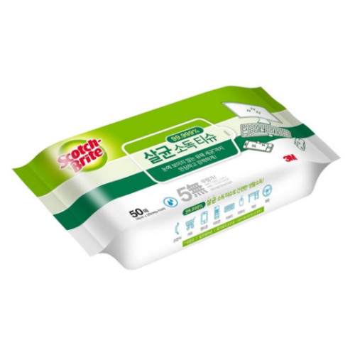 스카치브라이트 살균 소독 티슈 리필형 50매 (5팩)_이미지