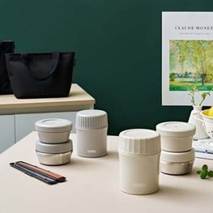 써모스 뉴 플+스 반반 보온도시락 965ml