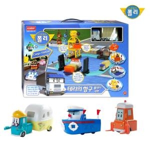 ROI TOYS 로보카폴리 테리의 항구 플레이세트+다이캐스팅3종 마린,캠프,리프티_이미지