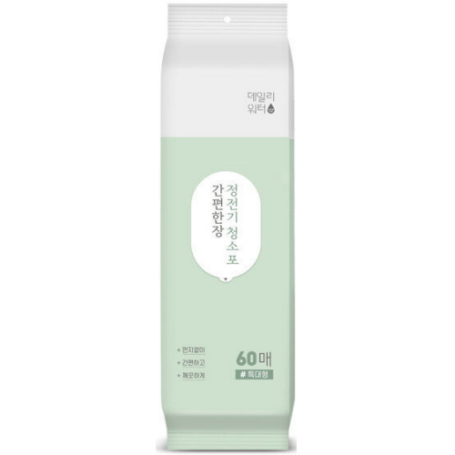 신승엠앤티 데일리워터 정전기 청소포 특대형 60매 (4개)_이미지