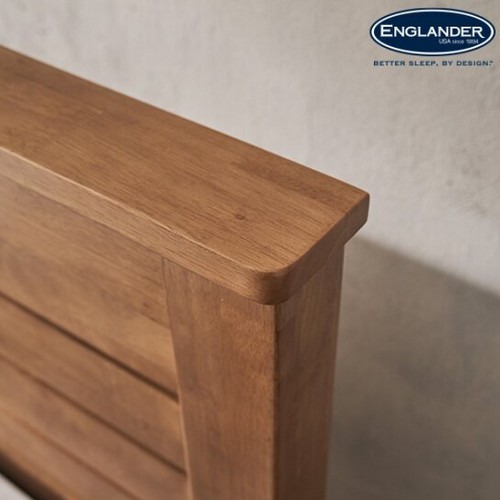 잉글랜더 토론토 고무나무 통깔판 원목 침대 SS (Sweet9존포켓)_이미지