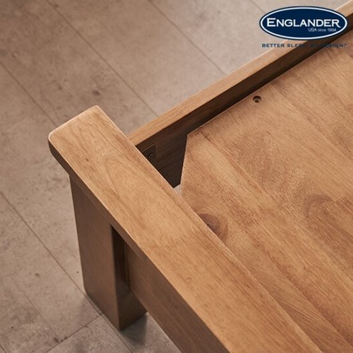 잉글랜더 토론토 고무나무 통깔판 원목 침대 SS (Sweet9존포켓)_이미지