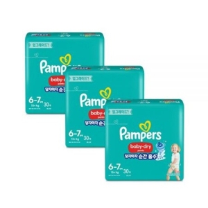 P&G 팸퍼스 2023 베이비 드라이 팬티형 6단계-공용 (90매)