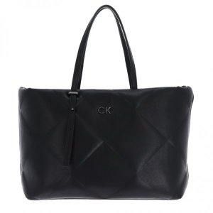 캘빈클라인 Calvin Klein 리락 퀼트 토트 로고 LCK 블랙 숄더백 161489