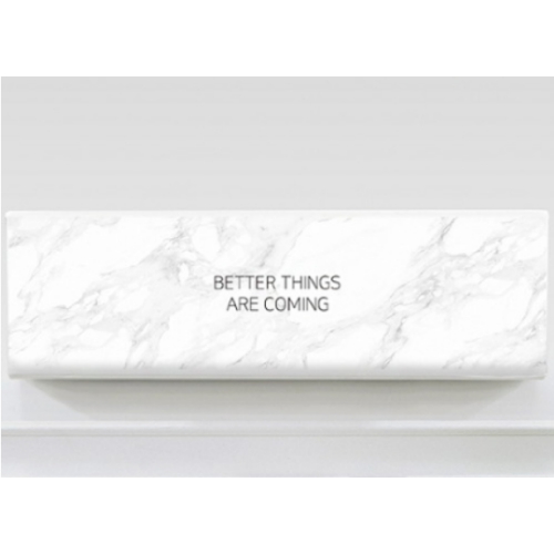 아르떼 벽걸이 에어컨커버 스판 3중직 화이트마블 소_이미지