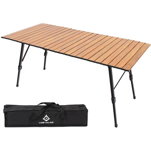 캠프빌리지 접이식 높이조절 캠핑 롤 테이블 L_이미지