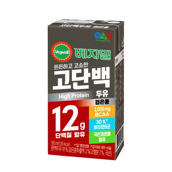 정식품 베지밀 검은콩 고단백두유 190ml (16개)