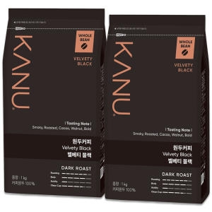 동서식품 맥심 카누 원두커피 1kg (벨베티 블랙/다크로스트) (2개)