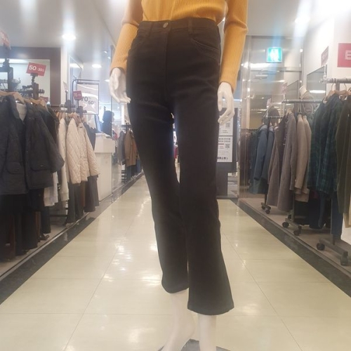 여성 겨울 슬림핏 청바지, ,도톰한 기모 본딩 소재로 한겨울까지 착장,뒤이벤드bw