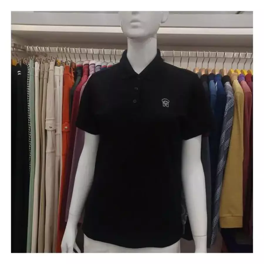 루이까스텔 여성 목부분강아지프린트 피케 반팔티셔츠7LOTS401B