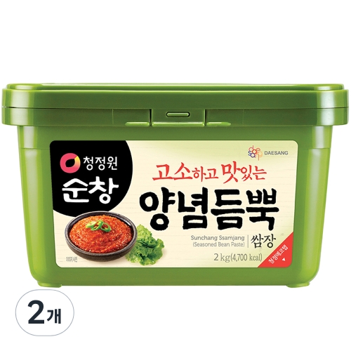 대상 청정원 순창 양념 듬뿍 쌈장 2kg (2개)