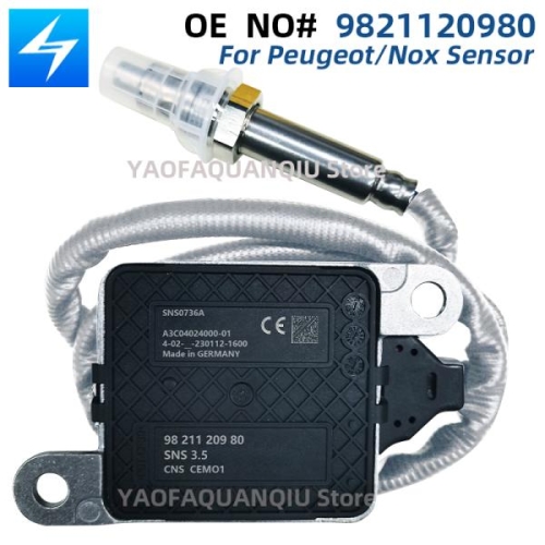 푸조 9821120980 오리지널 NOX 센서 질소 산화물 시트로엥 C3 5008 1.6 HDi