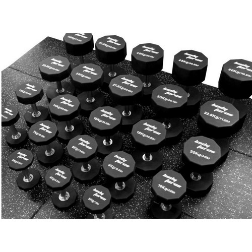 바디포스 TPU 10각 우레탄 덤벨 (22.5kg, 1개)_이미지