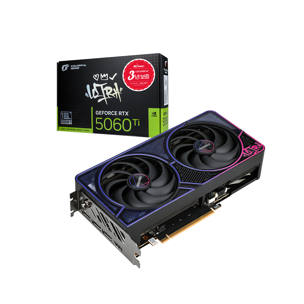 COLORFUL iGame 지포스 RTX 5060 Ti ULTRA DUO OC D7 16GB 피씨디렉트_이미지