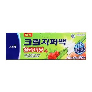 크린랲 크린지퍼백 슬라이딩 21x19cm (소) 55매 (3개(165매))_이미지