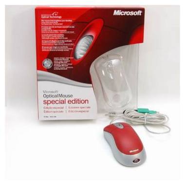Microsoft MS Optical Mouse 레드_이미지