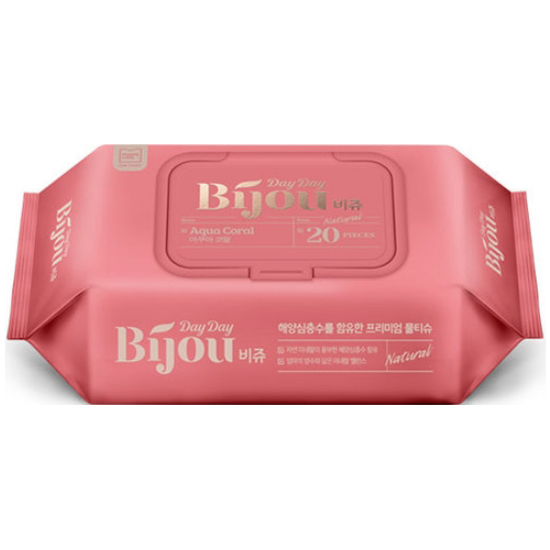 데이데이비쥬 ㅤ아쿠아코랄 물티슈 휴대 캡형 20매 (12팩)_이미지