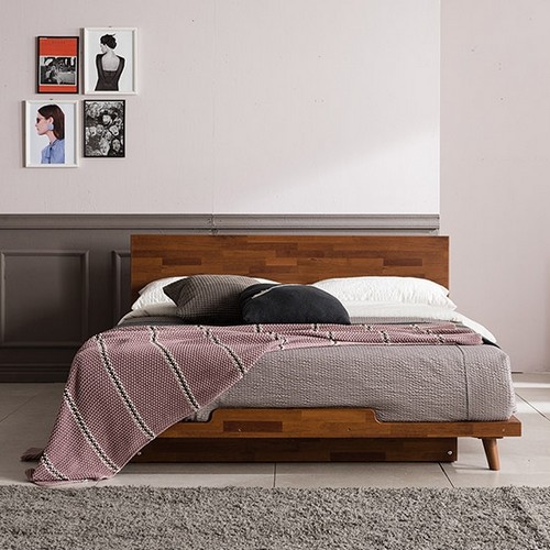 잉글랜더 바우 평상형 침대 K (20T양모케미컬폼9존독립Q매트)