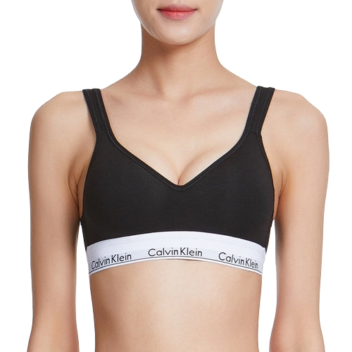 캘빈클라인언더웨어 모던 코튼 스쿱백 브라렛 QF5490 (001, 블랙)_이미지