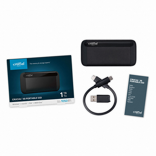 마이크론 Crucial X8 Portable SSD 대원씨티에스 (1TB)_이미지