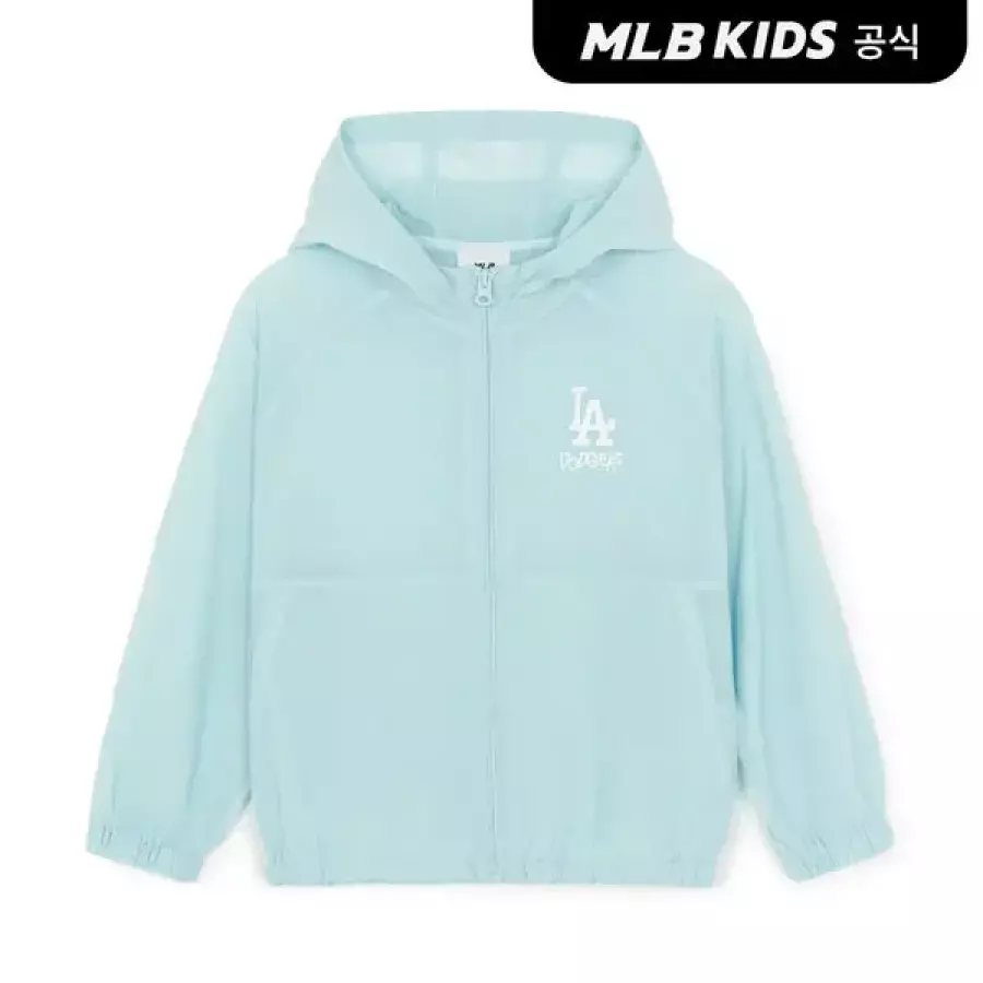 MLB키즈 스트릿 메가 립스탑 초경량 바람막이 LA L.Aqua blue 7AWJB0363-07ABL