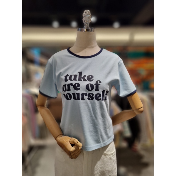 스타코퍼레이션 포커스 테이크 레터링 반팔 티셔츠 FM3D7TS0294