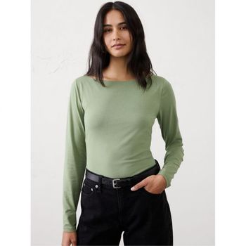 바나나리퍼블릭 우먼 소프트 스트레치 티셔츠 Elegant 그린 11331133