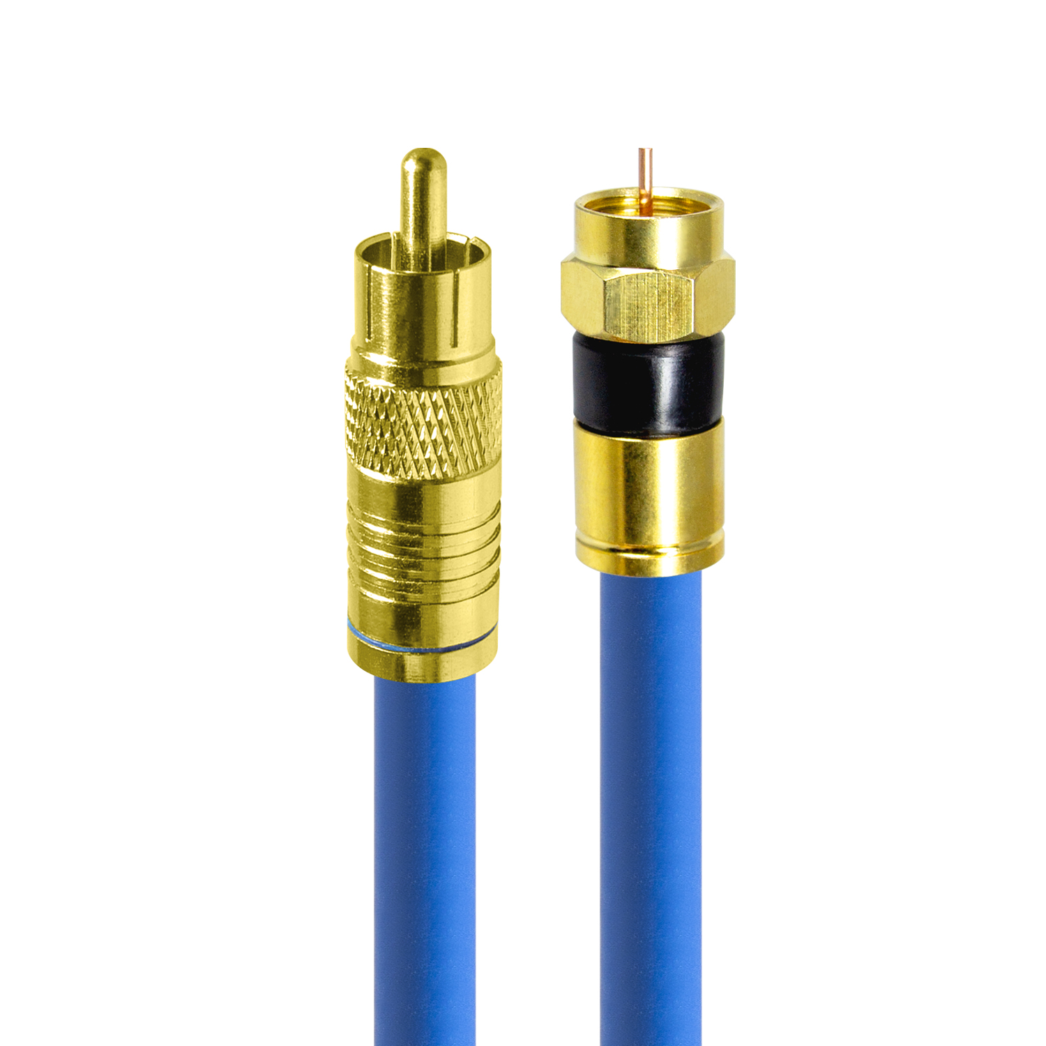 탑라인에이치디 HDTOP 국산 골드 RCA to RF 블루 5C 동축 케이블 (HT-ZBGCR300, 30m)_이미지