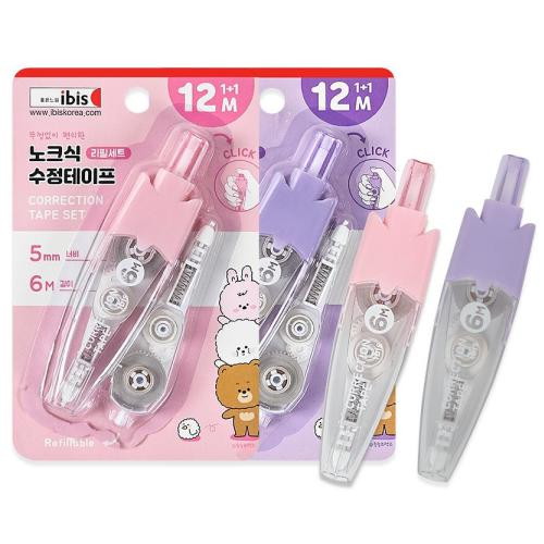 아이비스 3500 파스텔 노크 수정테이프 세트_이미지