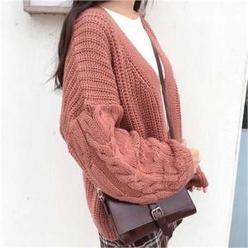 오노마 ONM 여성 루즈핏 꽈배기 가디건 스타일링 S7960817