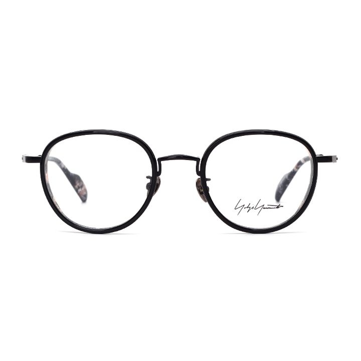 요지야마모토 안경 19-0084-2 49mm 데일리 동그란 솔텍스 티타늄 안경테_이미지