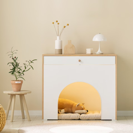 플랜데코  엘라 벽난로 콘솔 인테리어 수납장