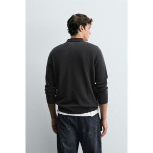 자라 국내 남성 울-캐시미어 니트 폴로셔츠 콜 그레이 2893/321/807 Men 3358966