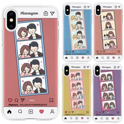 S23플러스 해피커플 투명 젤리 케이스 S916 WFKAZH7