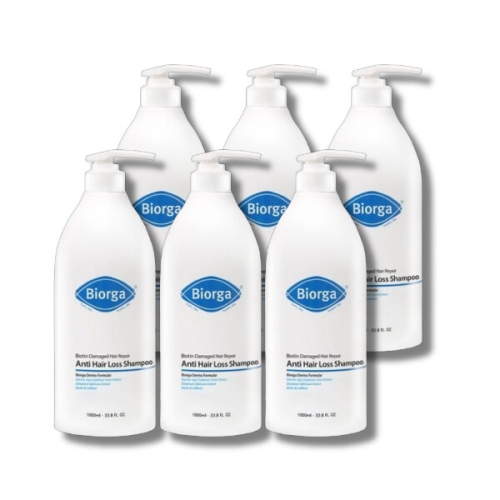 바이오가 바이오틴 손상모발개선 탈모완화 샴푸 1000ml (6개)