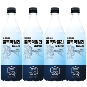 골목양조장 박유덕 골목막걸리 오리지널 6도 750ml (4개)_이미지