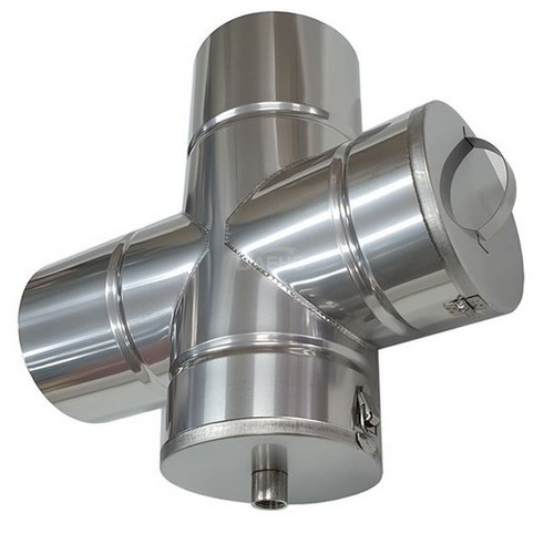  대호화목난로 십자형 드레인 연통 [125mm]