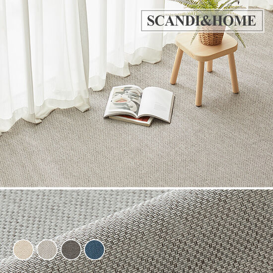 스칸디앤홈 먼지없는 솔리드 사이잘룩 러그 (100x100cm)_이미지
