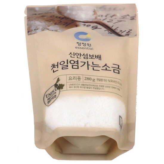 청정원 신안섬보배 천일염 가는소금 280g (1개)_이미지