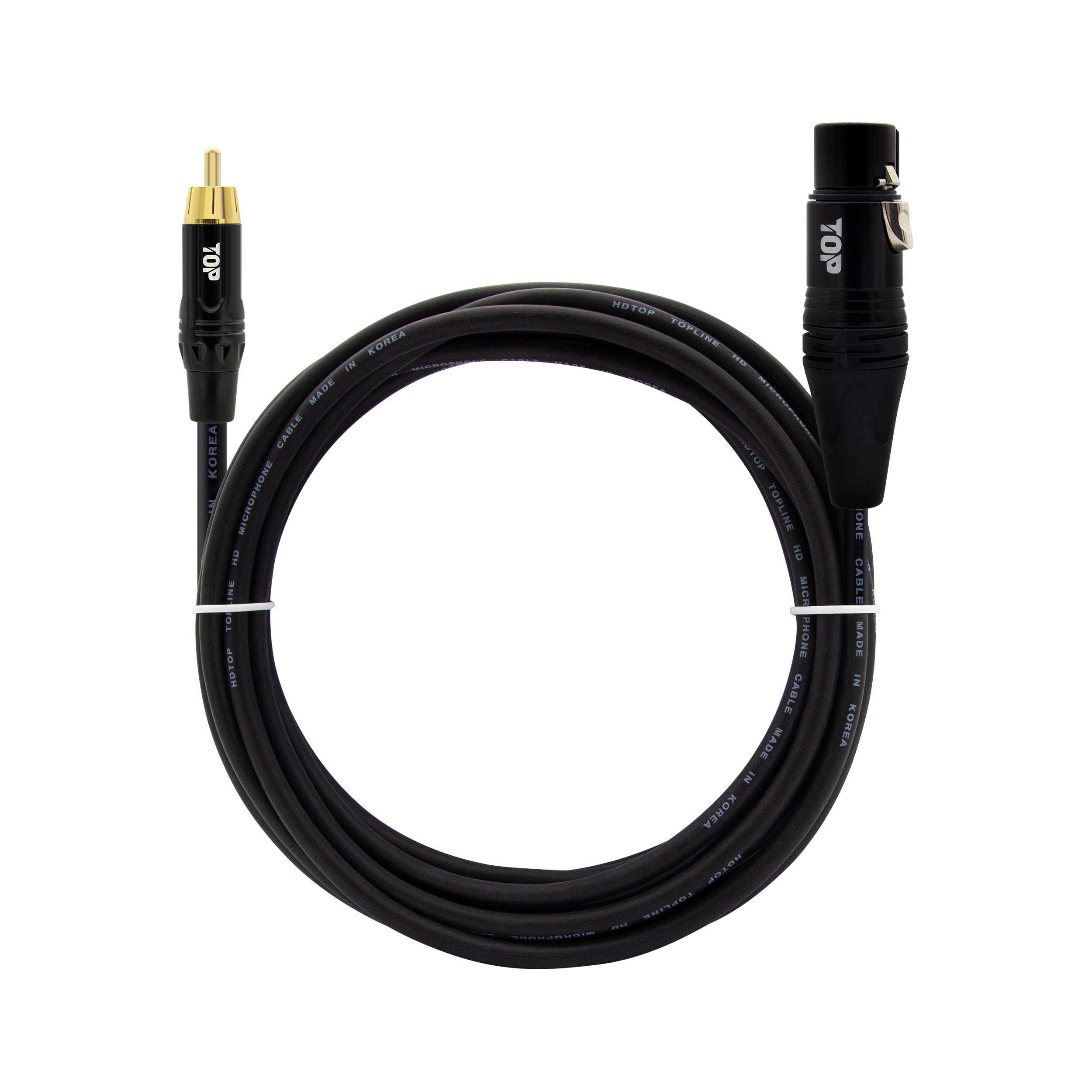 탑라인에이치디 HDTOP RCA 수 to XLR 암 케이블 블랙 (50m, HT-TP5427)_이미지