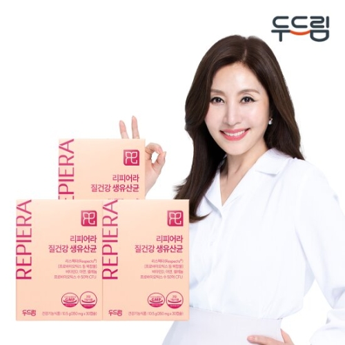 두드림 리피어라 질건강 생유산균 350mg 30캡슐 (3개)_이미지
