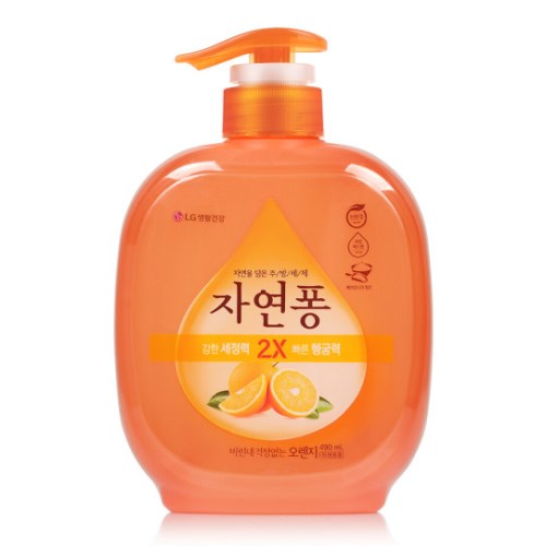 LG생활건강 자연퐁 2X 오렌지 490ml (4개)