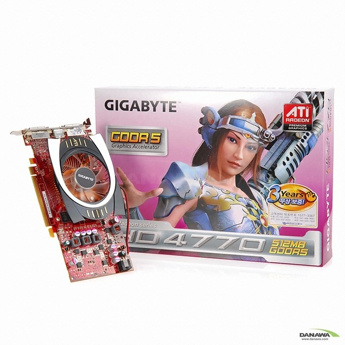 GIGABYTE �󵥿� HD 4770 D5 512MB