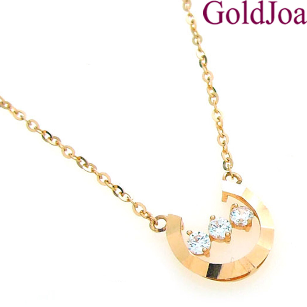 골드조아 14k 세련된 일체형 큐빅 14k목걸이 lov-10748c